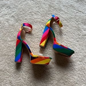 Liliana Rainbow Pride Strappy Heels